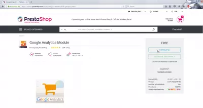 PrestaShop instaloni modulin manualisht : Lidhje falas për shkarkimin e modulit