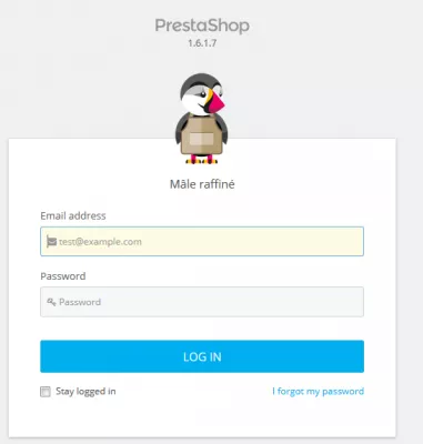 Prestashop SEO оптимизация на URL адреси : администраторска страница за вход