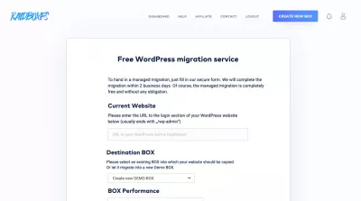 Đánh giá Raidboxes - Quản lý Hosting WordPress : Raidboxes Dịch vụ di chuyển WordPress miễn phí