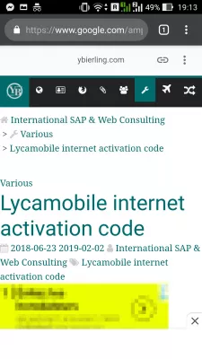 Eticheta amp-ad extension .js script lipsește : Afișarea paginii AMP a unui site web pentru codul de activare a internetului Lycamobile