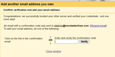 Setup Gmail with GoDaddy domain or another own domain : Confirmation of the forwarding email to Gmail