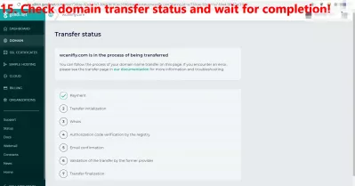 Transfer Domain From Bluehost To Squarespace, Gandi Or Another Registrar Made Easy: 16 Steps With Pictures : 15. Check domain transfer status and wait for completion!