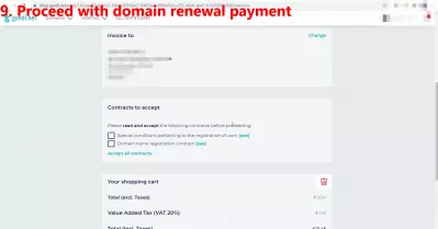 Przenieś domenę z Bluehost do Squarespace, Gandi lub innego rejestratora To proste: 16 kroków ze zdjęciami : 9. Kontynuuj płatność za odnowienie domeny