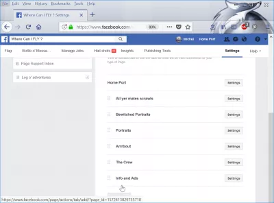 Turn on or off Facebook page reviews : Add tab in templates and tabs settings