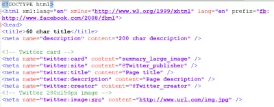 Twitter meta tags in HTML : Twitter meta tags open graph HTML