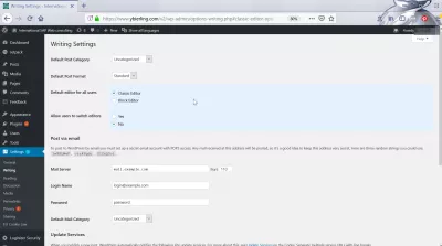 WordPress switch back to classic editor : Switch back to WordPress classic editor plugin options