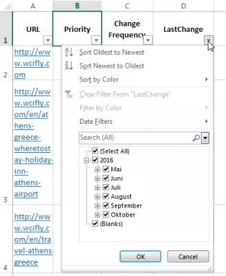 XML sitemap : Игра с данными