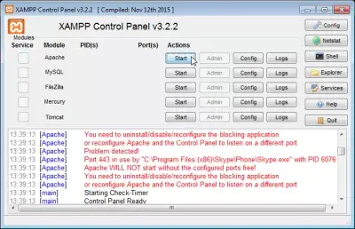 XAMPP Apache Port 443 v provozu : XAMPP Apache Port 443 v provozu