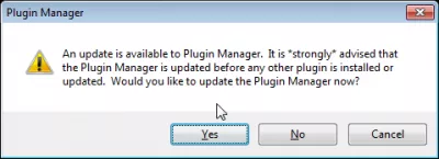 Notepad++ Indentation Automatique – comment formater un fichier XML? : Message de mise à jour du gestionnaire de plug-in dans le Bloc-notes plus plus