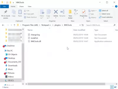 Kaip formatuoti XML Notepad ++ : „Plugin“ bibliotekos dll failas įdiegtas atskirame aplanke