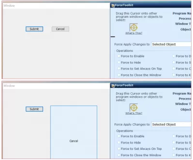 FORCETOOLKIT -Bewertung: Ändern Sie den Status eines Fensters : Die Position und Größe eines Fensters erzwingen