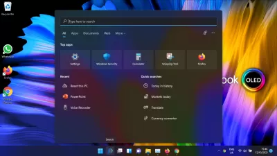 Windows 11 avis: Devriez-vous mettre à niveau? : Boîte de recherche de la barre des tâches Windows 11