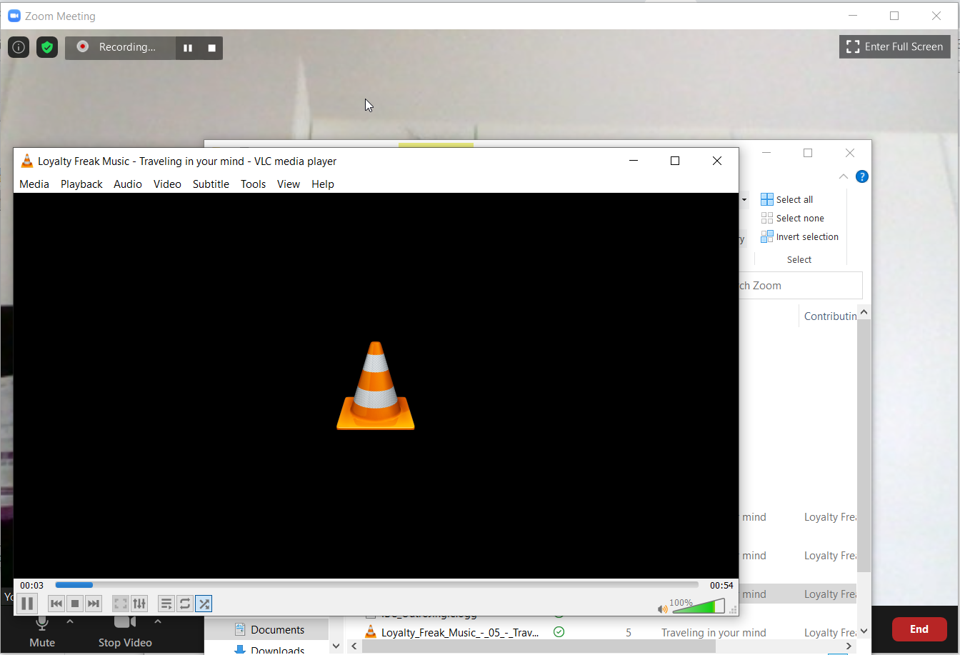 Zoom how to play music during recording?