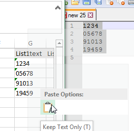 Fig06 Copy paste values from text editor in Excel text formatted columns