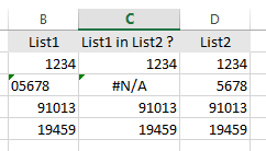 Vlookup not working on lists from different sourcesit