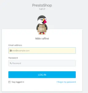 Prestashop, activate friendly URL : admin login page