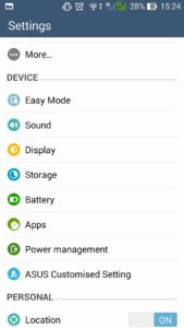 Android stop phone overheating : Select battery menu