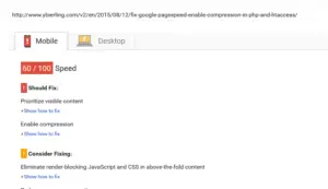 Wordpress activate gzip compression : Bad score on Google PageSpeed Insights due to activate compression 