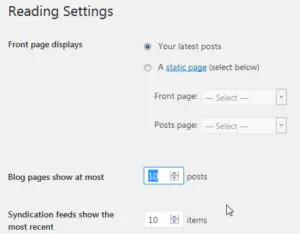 Yoann Bierling, WordPress change number of posts displayed in homepage : reading settings by default