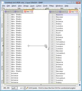 Gimp how to draw a straight line : Move your mouse pointer to where the line should end