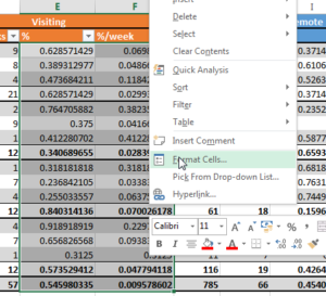 MS Excel 2013 how to make a table look good ? Format cells as number / percentage ...