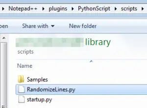 Notepad++ randomize, sort lines random : Create file RandomizeLines.py in local Notepad++ folder