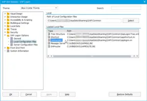 SAP Logon server list find and change the SAPlogon.ini : SAP local configuration files location