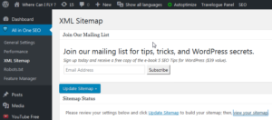 Wordpress how to get website links list : All in One SEO XML Sitemap 