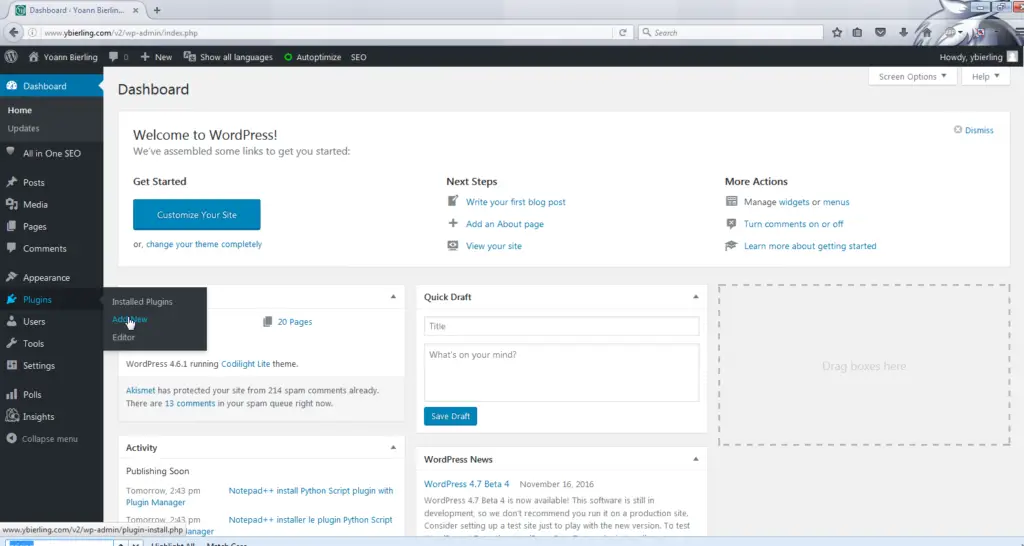 Wordpress howto install a plugin – YB.Digital