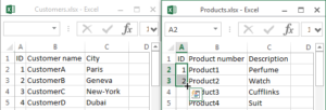 How to combine two data sets and create all possible combinations with Excel : Creation of first two IDs and appearance of the expand function