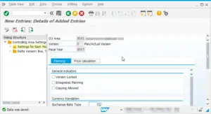 SAP How to solve Version is not defined for fiscal year : Version definition for fiscal year saved