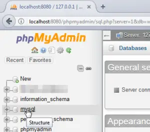 PHPMyAdmin table content not displaying, table marked as crashed and should be repaired, client hasn't closed the table properly - MyISAM tables : Opening table structure