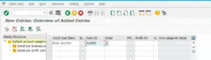 SAP solve KI248 Account requires an assignment to a CO object : New cost center assignment entered