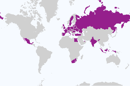 Generate a map of visited countries : Travel map generated