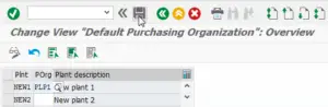 SAP Assign purchasing organization to company code and plant : Purchasing org entry for plant assignment
