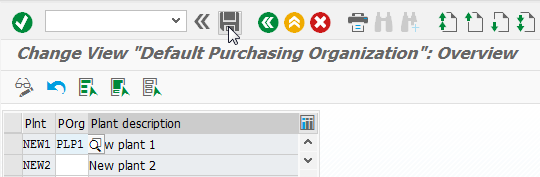 SAP Assign purchasing organization to company code and plant : Purchasing org entry for plant assignment