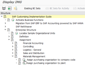 SAP Assign purchasing organization to company code and plant : Purchasing organization to company code assignment in SPRO