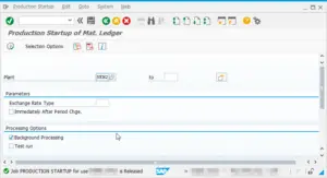 SAP Message C+302 - Material ledger not active in plant : Background job creation confirmation