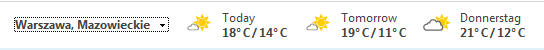 Outlook calendar - change weather unit : Outlook calendar weather in Celsius C° unit