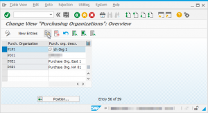 SAP How to create or maintain a Purchasing Organization : Select a purchasing organization to update