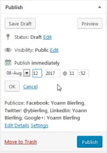 Wordpress see a scheduled post when not logged in : Scheduling a post for publication