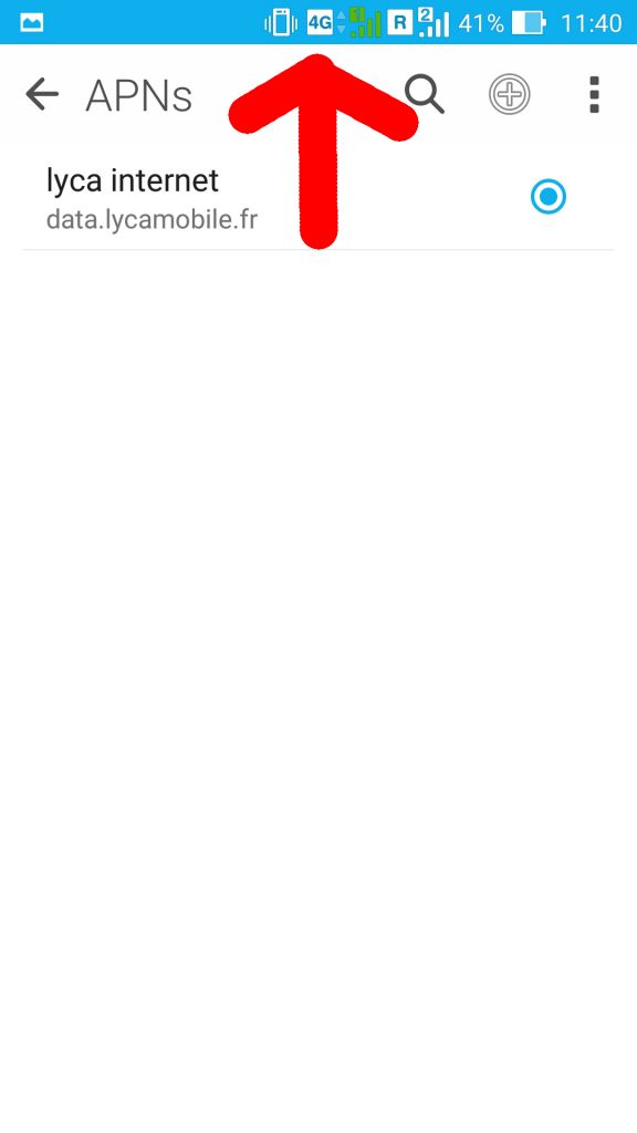 Lyca mobile activa el nombre del punto de acceso a la configuración de