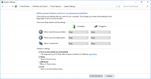 Windows 10 get the hibernate missing - how to add it back : Activate the hibernate option
