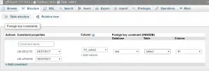 How to add a foreign key in phpMyAdmin : Inserting a foreign key in phpMyAdmin web interface