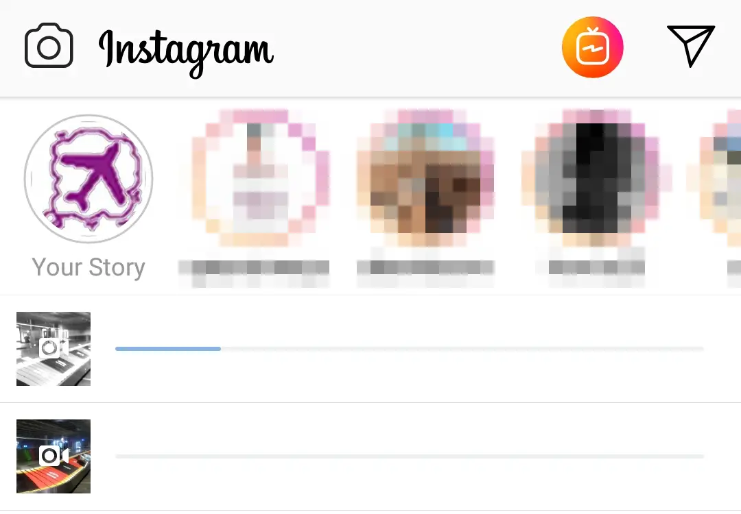 Instagram video upload stuck : Video upload stuck in Instagram mobile app