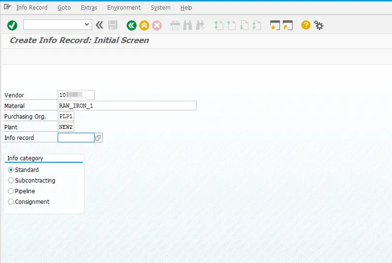 Purchase Info Record in SAP MM S4HANA