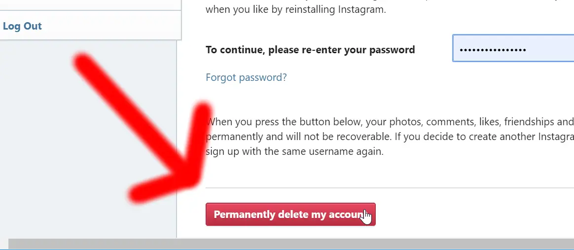 How to delete Instagram account