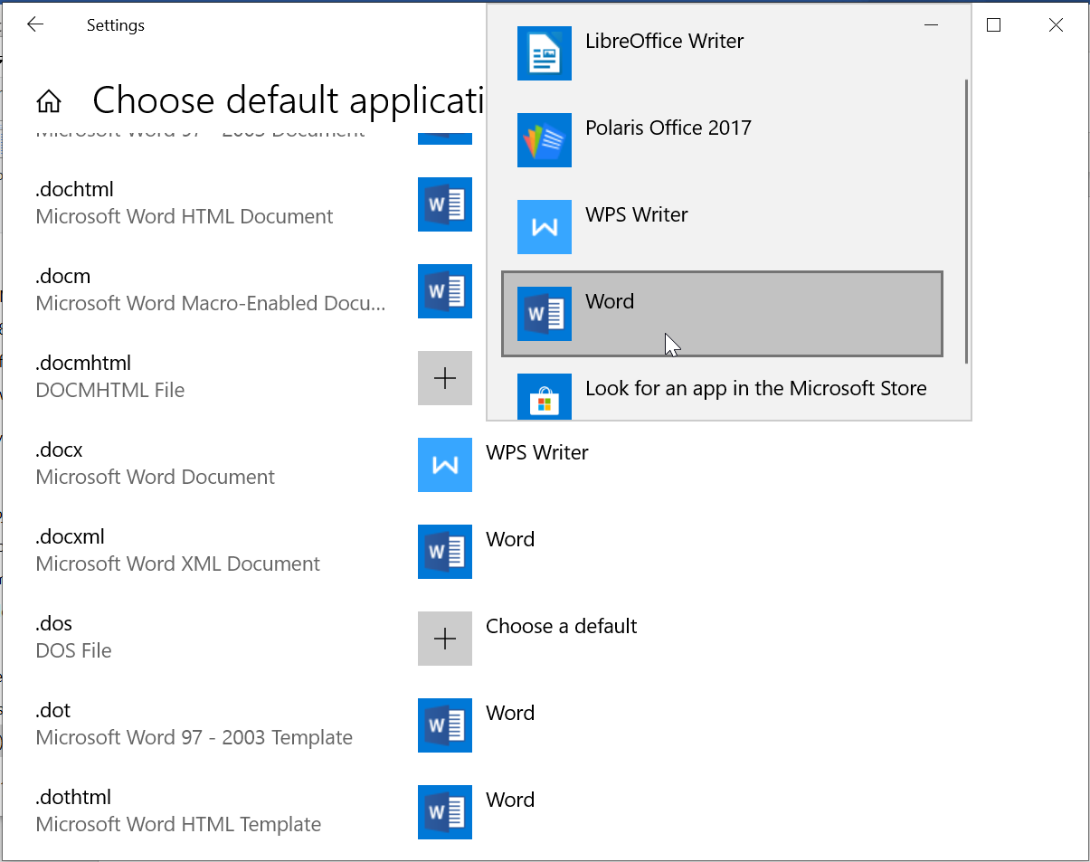How to change Windows 10 file associations?
