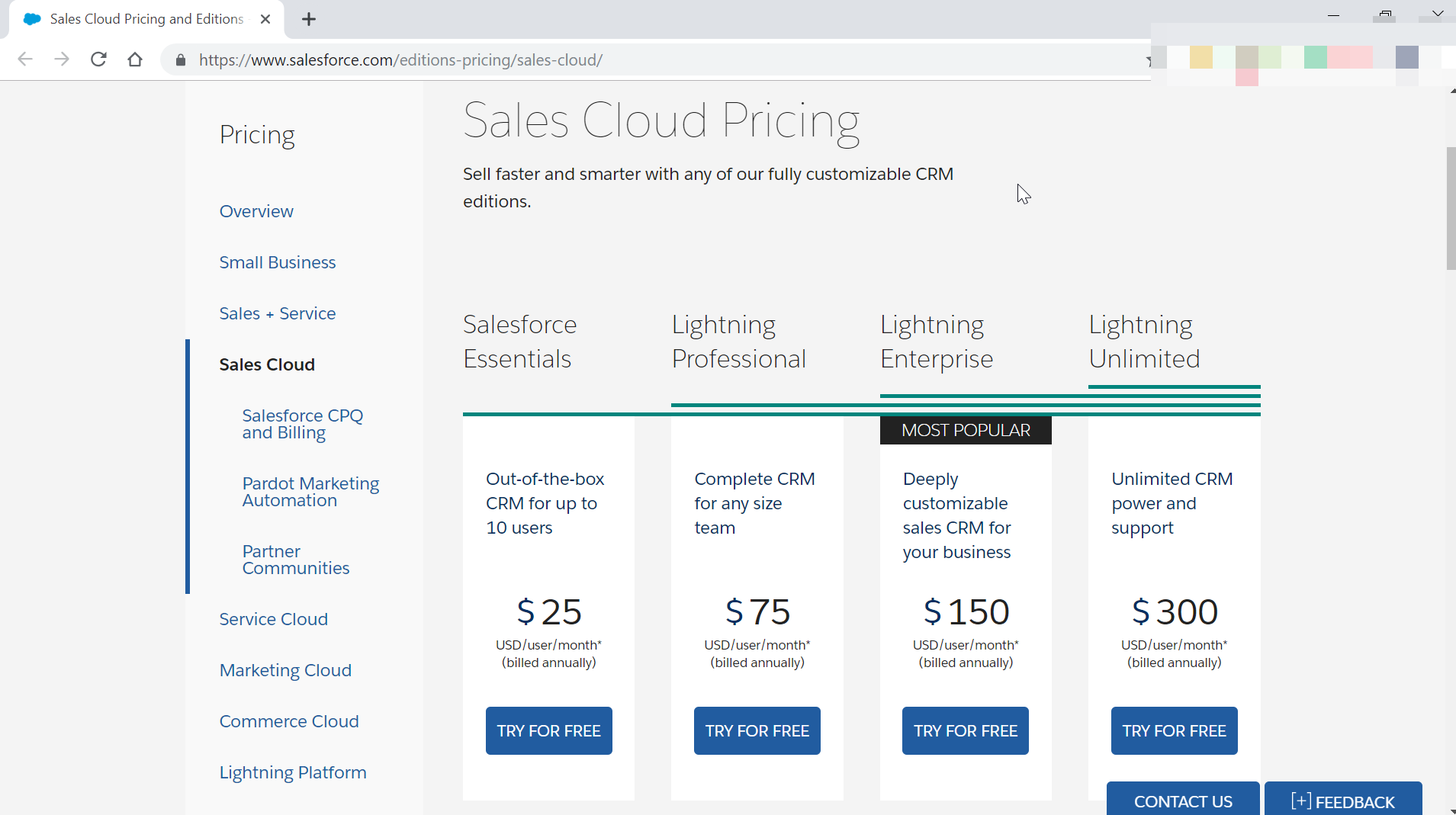 How much does a SalesForce license cost?