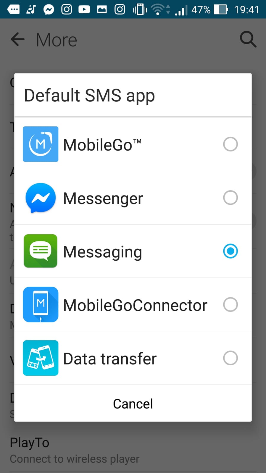 How to change the default messaging app on Android